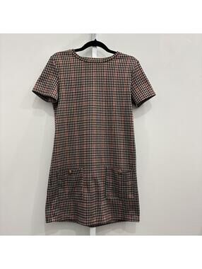 ZARA Trafaluc Short Sleeve Plaid Dress